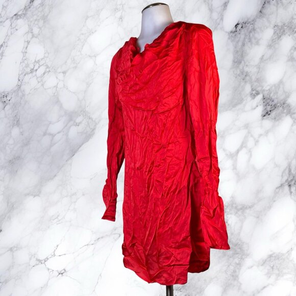L'Academie Leda Mini Dress - Bright Red - Picture 11 of 11